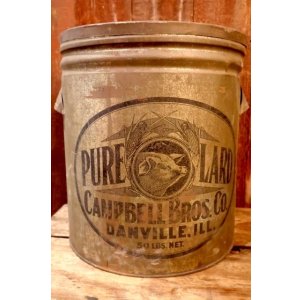 画像: dp-260322-04 CAMPBELL BROS. CO. 1920's-1930's PURE LARD CAN
