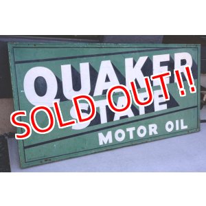 画像: dp-260204-02 【※店頭ピックのみ】QUAKER STATE MOTOR OIL 1940's METAL SIGN
