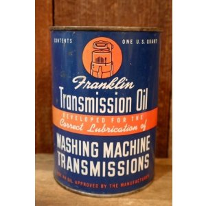 画像: dp-260204-117 Franklin 1950's Washing Machine Transmission Oil One U.S. Quart Can