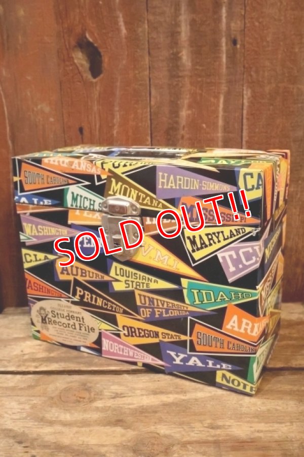 画像1: dp-260401-07 1950's-1960's FILE-A-WAY College Pennant Student Record File Box