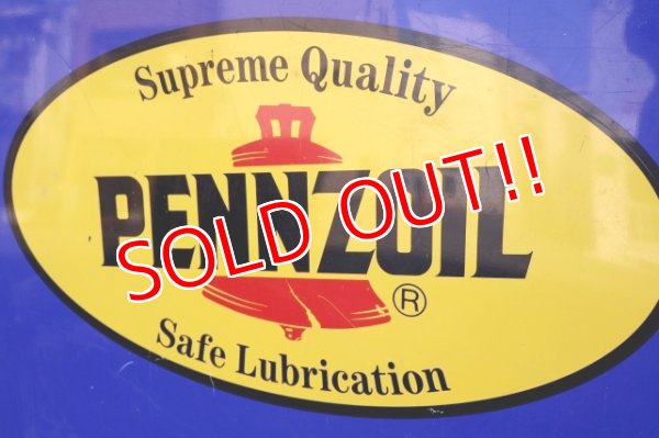 画像2: dp-260401-11 PENNZOIL 1990's W-sided Metal Sign