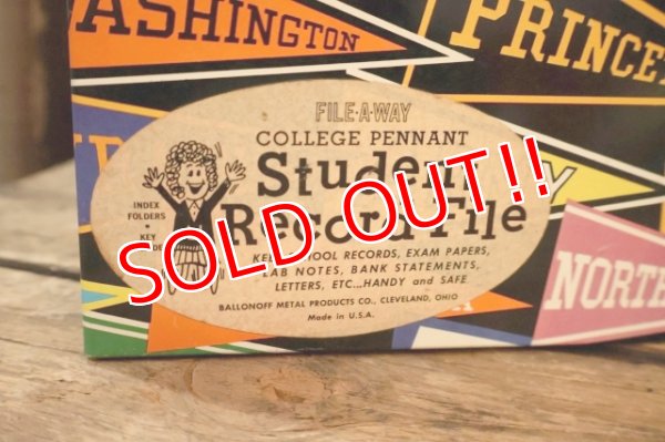 画像3: dp-260401-07 1950's-1960's FILE-A-WAY College Pennant Student Record File Box