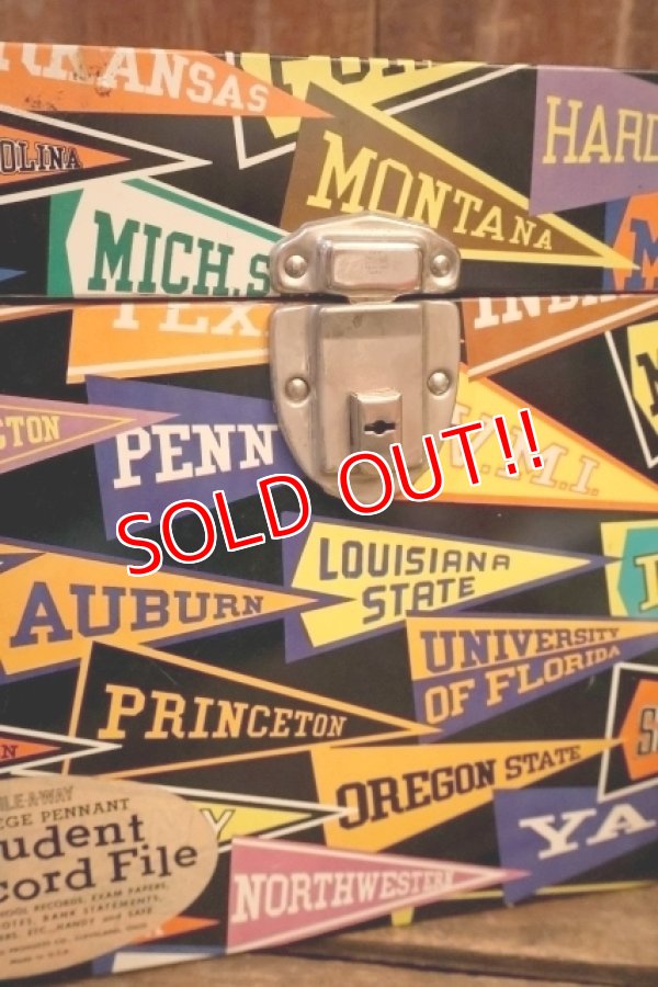 画像2: dp-260401-07 1950's-1960's FILE-A-WAY College Pennant Student Record File Box