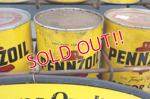 画像7: dp-260417-08 PENNZOIL 1970's ONE U.S. QUART OIL CAN DISPLAY RACK
