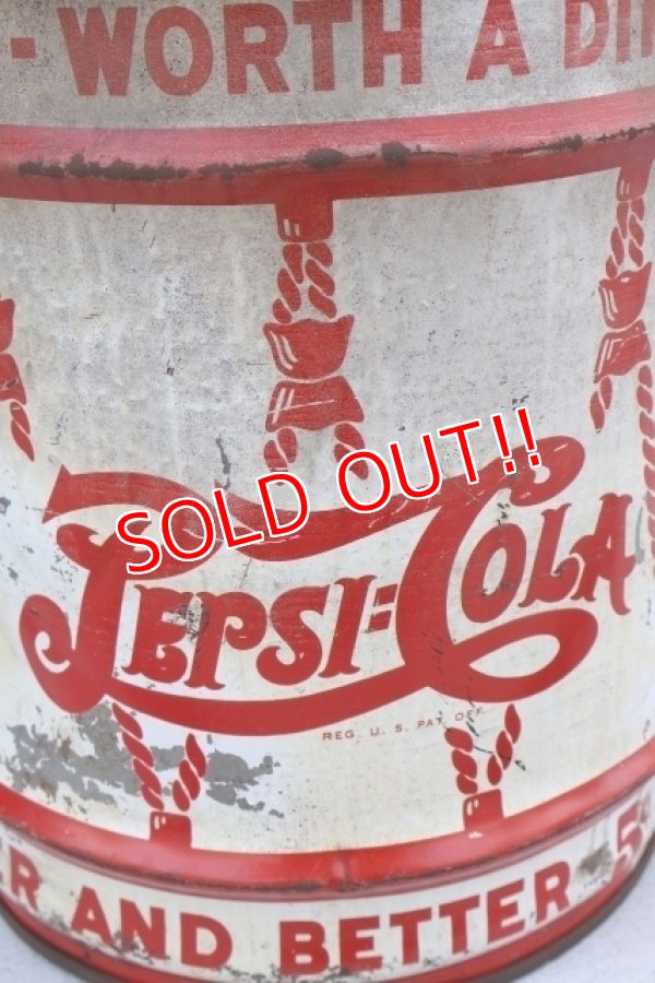 画像4: dp-260417-10 PEPSI:COLA 1940's Steel Syrup Can