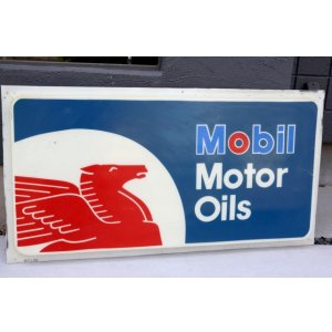 画像: dp-260417-03 【※店頭ピックのみ】Mobil Motor Oils 1980's〜 Plastic Sign