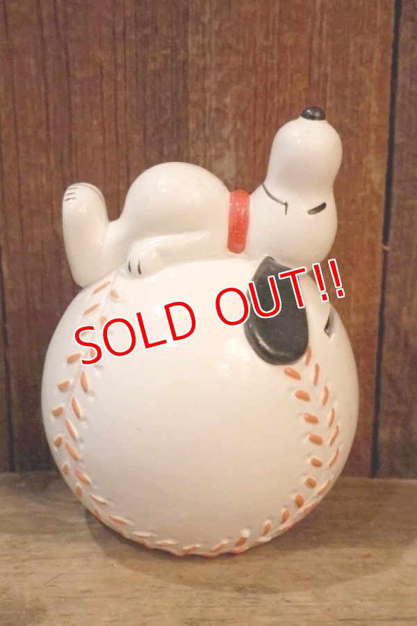 画像1: ct-260325-39 Snoopy / Determined 1976 Bank "Baseball"