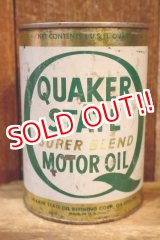 画像: dp-230901-120 QUAKER STATE 1970's-1980's ONE U.S. QUART MOTOR OIL CAN