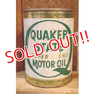 画像: dp-230901-120 QUAKER STATE 1970's-1980's ONE U.S. QUART MOTOR OIL CAN