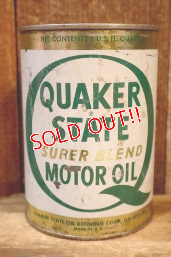 画像1: dp-230901-120 QUAKER STATE 1970's-1980's ONE U.S. QUART MOTOR OIL CAN