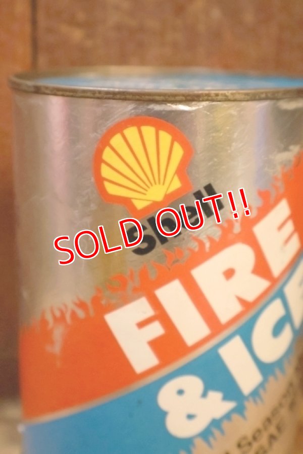 画像2: dp-230901-120 Shell / 1970's〜 FIRE & ICE ONE U.S. QUART MOTOR OIL CAN
