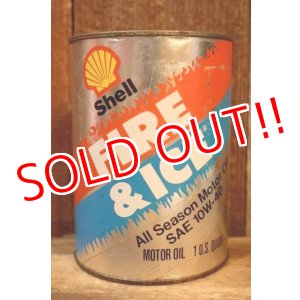 画像: dp-230901-120 Shell / 1970's〜 FIRE & ICE ONE U.S. QUART MOTOR OIL CAN
