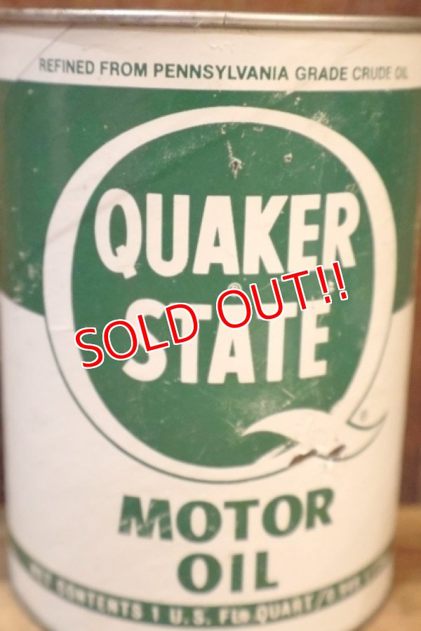 画像2: dp-230901-120 QUAKER STATE 1980's ONE U.S. QUART MOTOR OIL CAN