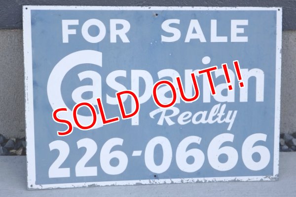 画像1: dp-260424-09 Casparian Realty "FOR SALE "Metal Sign