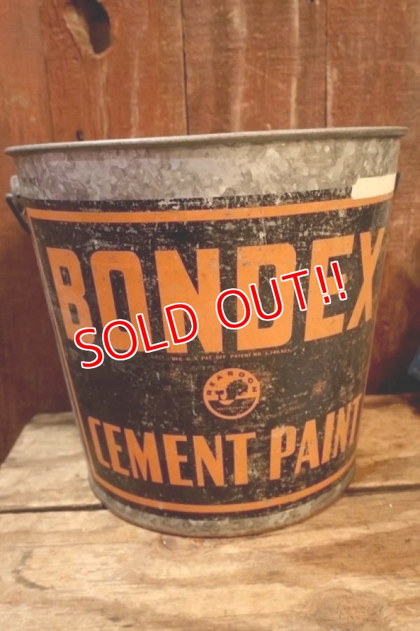 画像1: dp-260424-02 BONDEX CEMENT PAINT / 1950's Galvanized Bucket