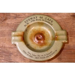 画像: dp-260204-60 1950's Metal Ashtray "SUBWAY 66 CAFE"