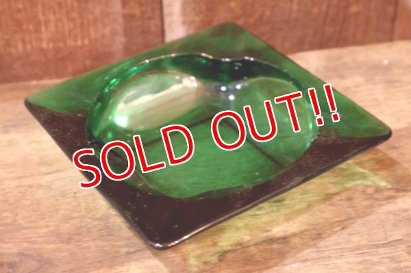 画像1: dp-260204-60 Anchor Hocking Forest Green 1950's-1960's Glass Ashtray
