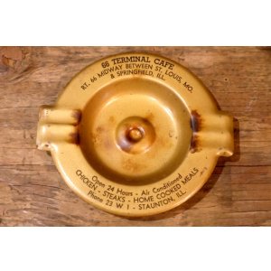 画像: dp-260204-60 1950's Metal Ashtray "66 TERMINAL CAFE"