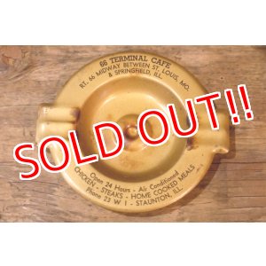 画像: dp-260204-60 1950's Metal Ashtray "66 TERMINAL CAFE"