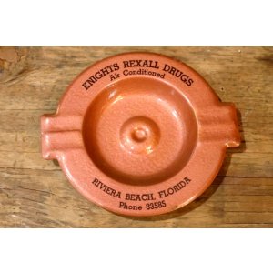 画像: dp-260204-60 1950's Metal Ashtray "KNIGHT REXALL DRUGS"