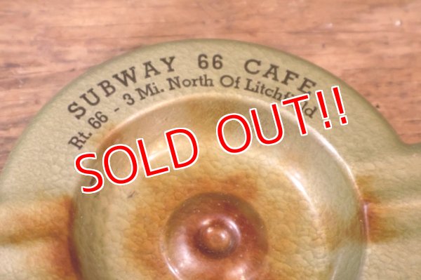 画像2: dp-260204-60 1950's Metal Ashtray "SUBWAY 66 CAFE"