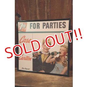画像: dp-260204-09 7 Up 1950's Store Display Cardboard Sign