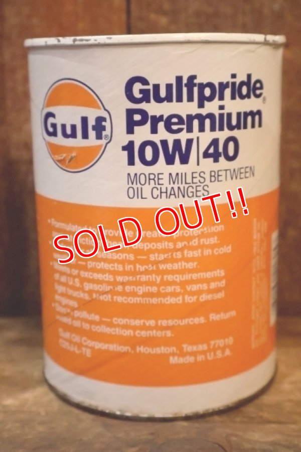画像3: dp-230901-120 Gulf / Gulfpride Premium 10W 40 ONE U.S. QUART OIL CAN