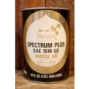画像: dp-230901-120 Sears / SPECTRUM  PLUS SAW 15W-50 ONE U.S. QUART MOTOR OIL CAN