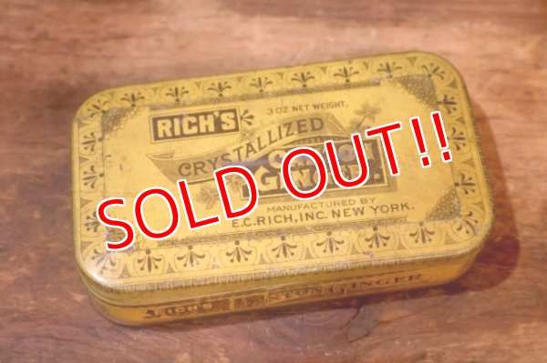 画像1: dp-260501-11 E.C. RICH, INC. 〜1920's RICH'S CANTON GINGER TIN CAN