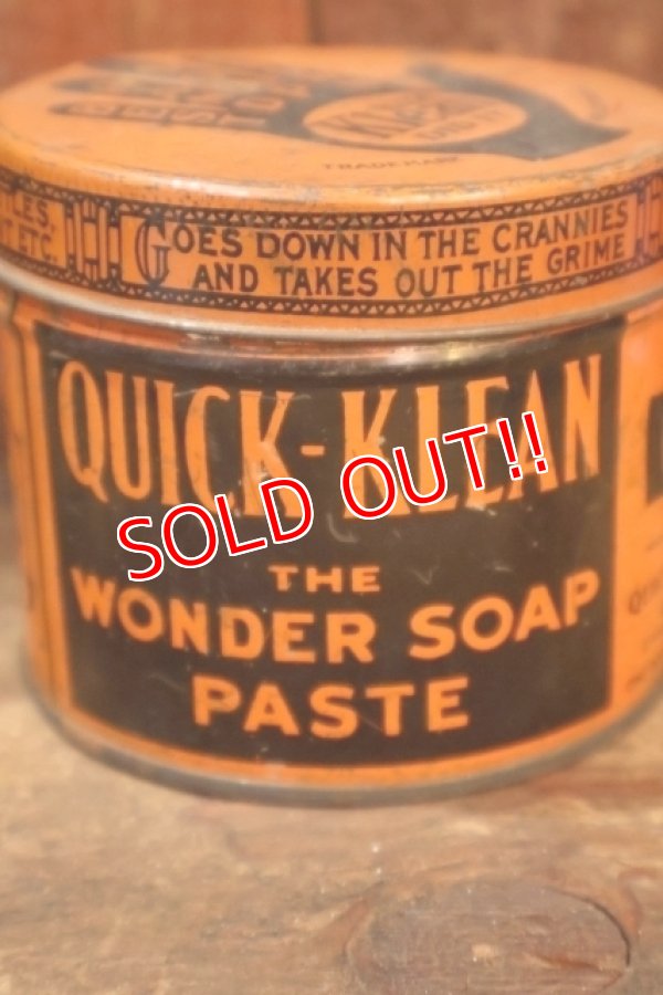 画像4: dp-260501-10 QUICK-KLEAN COMPANY 1940's THE WONDER SOAP PASTE TIN CAN