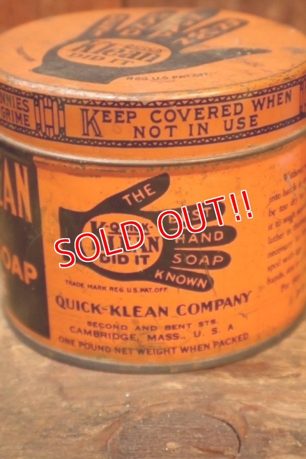 画像3: dp-260501-10 QUICK-KLEAN COMPANY 1940's THE WONDER SOAP PASTE TIN CAN