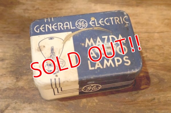 画像1: dp-260501-07 GENERAL ELECTRIC / 1930's-1940's MAZDA AUTO LAMP TIN BOX