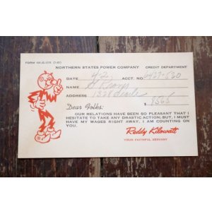 画像: ct-260401-03 Reddy Kilowatt / 1950' Invoice
