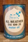 画像1: dp-230901-120 Sears / ALL WEATHER  SAE 10W-30 ONE U.S. QUART MOTOR OIL CAN