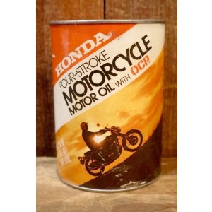 画像: dp-260204-83 HONDA FOUR-STROKE MOTORCYCLE ONE U.S. QUART OIL CAN