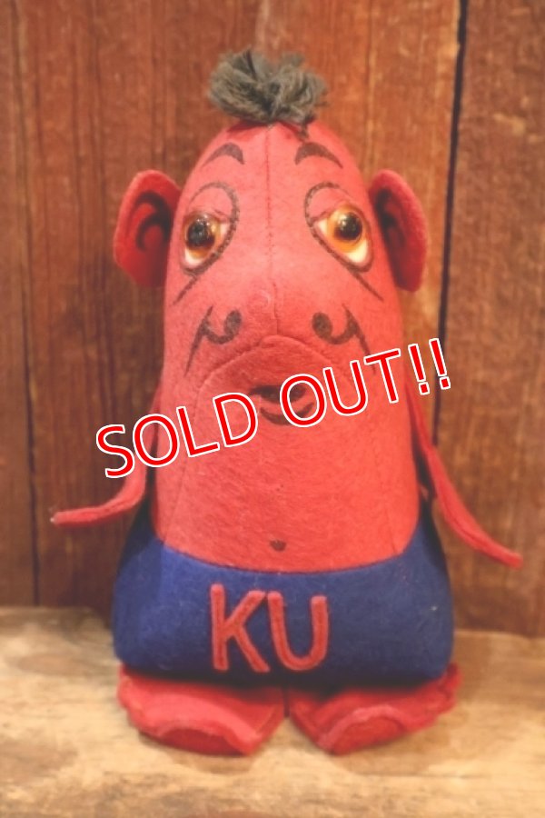 画像1: ct-260106-28 The University of Kansas?? / Collegiate1950's-1960's Mascot Doll "KU"
