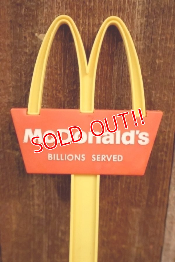 画像2: ct-260520-18 McDonald's / Playskool 1970's Playset Plastic Sign