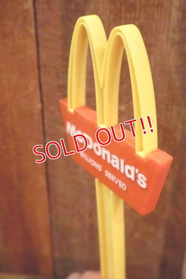 画像4: ct-260520-18 McDonald's / Playskool 1970's Playset Plastic Sign