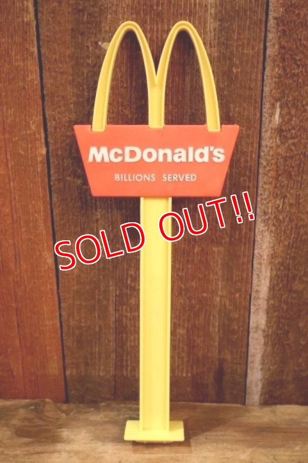 画像1: ct-260520-18 McDonald's / Playskool 1970's Playset Plastic Sign