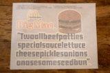 画像: ct-260520-19 McDonald's / 1970's Big Mac Iron on Transfer (2枚セット)