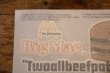 画像2: ct-260520-19 McDonald's / 1970's Big Mac Iron on Transfer (2枚セット)
