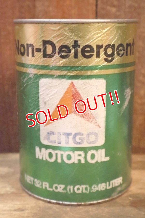 画像1: dp-230901-120 CITGO / Non-Detergent MOTOR OIL ONE U.S. QUART CAN
