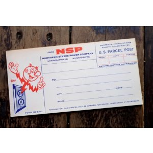 画像: ct-260401-03 Reddy Kilowatt / NSP U.S. PARCEL POST LABEL