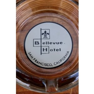 画像: ct-260204-60 Bellevue Hotel VINTAGE GLASS ASHTRAY