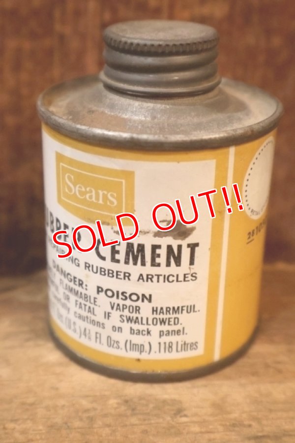 画像2: dp-250618-28 Sears 1960's RUBBER CEMENT 4 FL.OZ. CAN