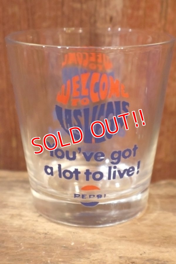 画像3: gs-250205-42 PEPSI-COLA / 1990's "WELCOME TO LAS VEGAS" Whiskey Glass