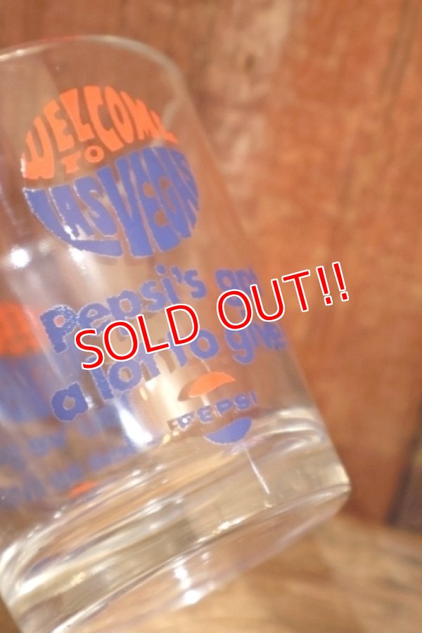 画像2: gs-250205-42 PEPSI-COLA / 1990's "WELCOME TO LAS VEGAS" Whiskey Glass