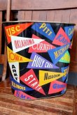 画像4: dp-260601-04 HARVELL 1950's-1960's COLLEGE PENNANT TRASH CAN
