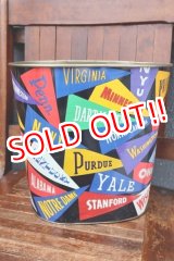 画像: dp-260601-04 HARVELL 1950's-1960's COLLEGE PENNANT TRASH CAN