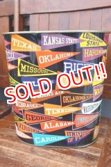 画像: dp-260601-05 HARVELL 1950's-1960's COLLEGE PENNANT TRASH CAN